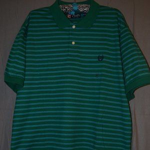 Chaps, XL, Green with light blue stirpes